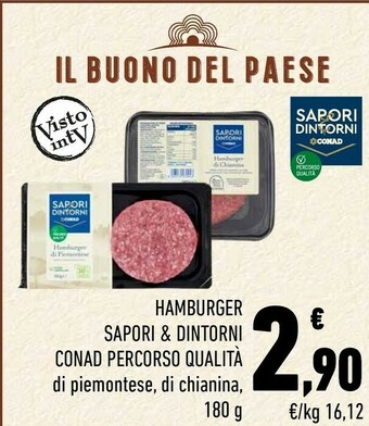 Conad Hamburger Di Piemontese offerta