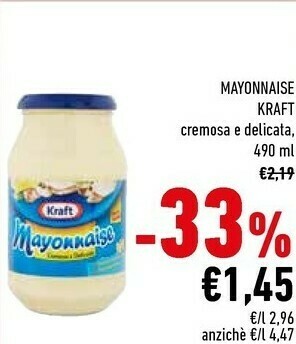 Conad Kraft Mayonnaise Cremosa E Delicata 490ml offerta