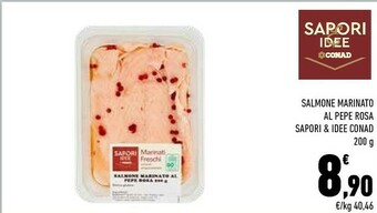 Conad Conad Salmone Marinato Al Pepe Rosa Sapori & Idee 200 G offerta