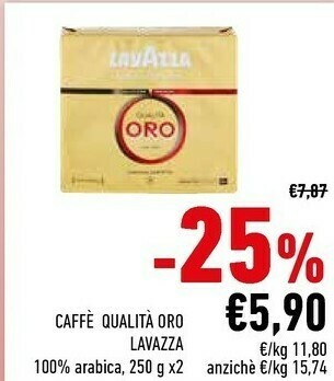 Conad Lavazza Caffe Qualita Oro 250g offerta
