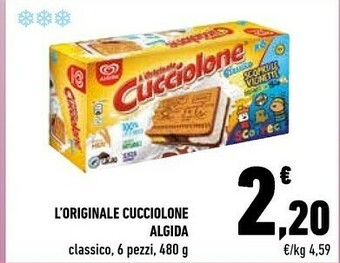 Conad Algida L'Originale Cucciolone Classico 480 G(ml) offerta