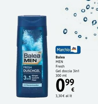 dm drogerie markt Balea Men Fresh Gel Doccia 3in1 offerta