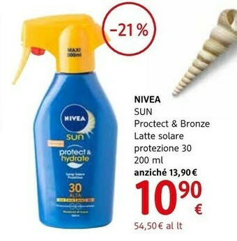 dm drogerie markt Nivea Sun Protect & Bronze SPF 30 Latte Protezione Solare Corpo 200 Ml offerta