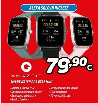 Fiducia & Convenienza Amazfit GTS 2 Mini 3,94 Cm (1.55") 40 Mm AMOLED Nero offerta