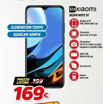Fiducia & Convenienza Xiaomi Redmi Note 9T offerta