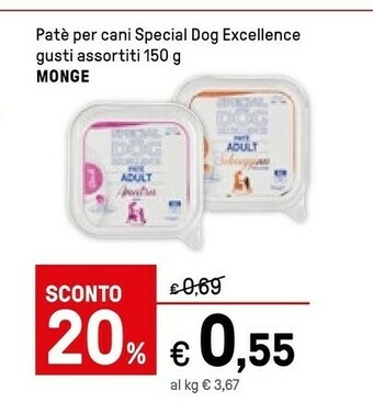 Iper La Grande Monge Pate Per Cani Special Dog Excellence offerta
