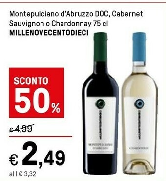 Iper La Grande Muller Millenovecentodieci Montepulciano D'Abruzzo Doc offerta