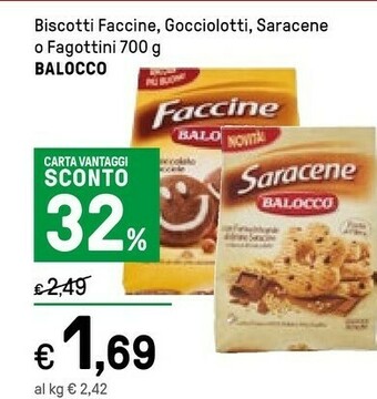 Iper La Grande Balocco Biscotti Faccine offerta