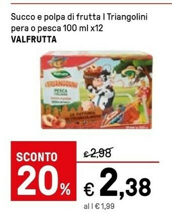 Iper La Grande Valfrutta I Triangolini Pera Succo E Polpa 1200 G(ml) offerta