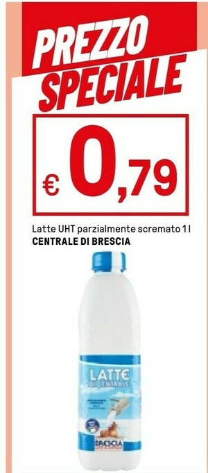 Iper La Grande Centrale del latte brescia Centrale Del Latte Di Brescia - Brescia Latte Di Centrale Parzialmente Scremato 1000 G(ml) offerta