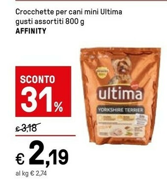 Iper La Grande Ultima Affinity Crocchette Per Cani Mini offerta