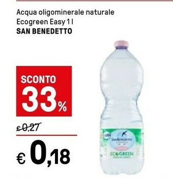 Iper La Grande San Benedetto Acqua Minerale Naturale 1000 G(ml) offerta