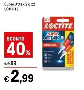 Iper La Grande Loctite Super Attak 2 G offerta