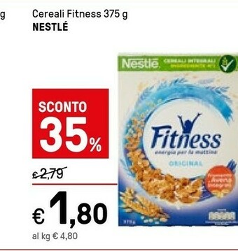 Iper La Grande Nestlè Fitness Cereali 375 G(ml) offerta