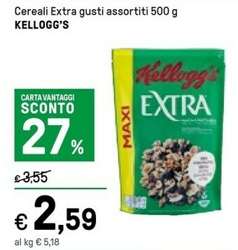 Iper La Grande Kelloggs Cereali Extra 500 G offerta