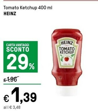 Iper La Grande Heinz Tomato Ketchup 400 G(ml) offerta