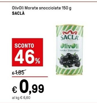 Iper La Grande Saclà Olivoli Morate Snocciolate offerta