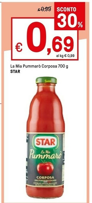 Iper La Grande Star La Mia Pummaro Corposa offerta