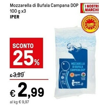 Iper Mozzarella Di Bufala Campana DOP