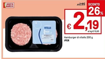 Iper La Grande Hamburger Di Vitello offerta