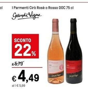 Grandi Vigne I Parmenti Cirò Rosè/ Rosso Doc 75 Cl