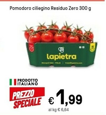 Iper La Grande Lapietra Pomodoro Ciliegino Residuo Zero 300 G offerta