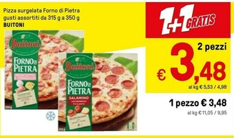 Iper La Grande Buitoni Pizza Surgelata Forno Di Pietra offerta