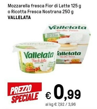 Iper La Grande Vallelata Mozzarella Fresca Fior Di Latte offerta