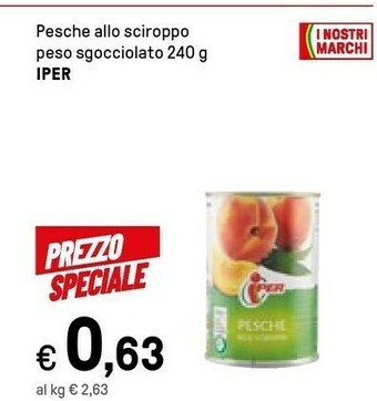 Iper La Grande Iper Pesche Allo Sciroppo offerta