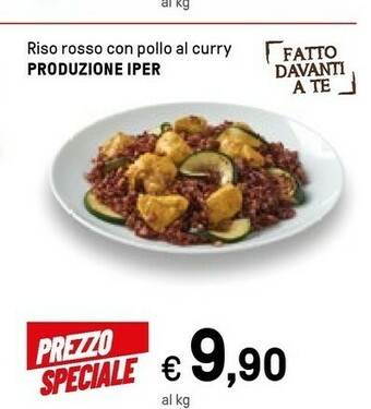 Produzione Iper Riso Rosso Con Pollo Al Curry
