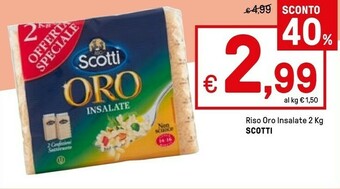 Iper La Grande Scotti Riso Oro Insalate 2000 G offerta