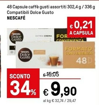 Iper La Grande Nescafe 48 Capsule Caffe offerta