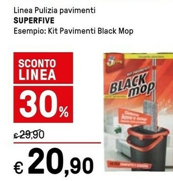 Iper La Grande Superfive Kit Pavimenti Black Mop offerta