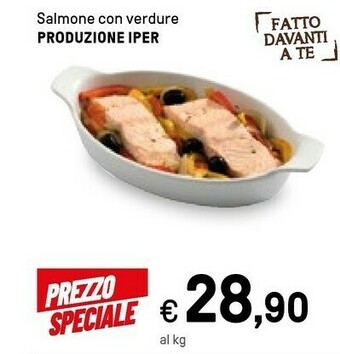 Iper La Grande Produzione Iper Salmone Con Verdure offerta