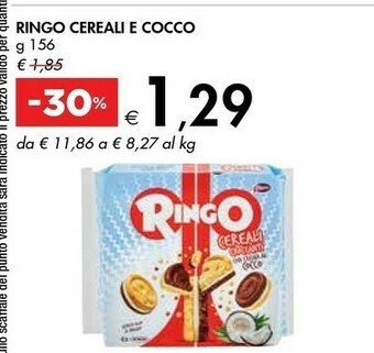 Bennet Ringo - Cereali Croccanti Ed Una Golosa Crema Al Cocco 156 G(ml) offerta