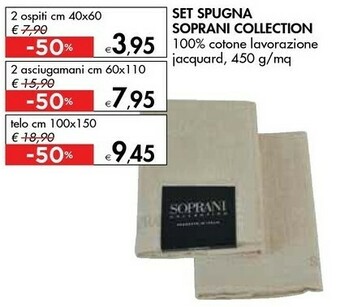 Bennet Soprani Collection Set Spugna offerta