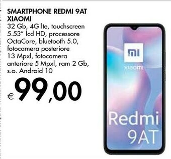Bennet TIM Xiaomi Redmi 9AT 16,6 Cm (6.53") 2 GB 32 GB Doppia SIM 4G Micro-USB Grigio Android 10.0 5000 MAh offerta