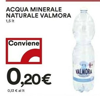 Coop Valmora Acqua Minerale Naturale 1500 G(ml) offerta