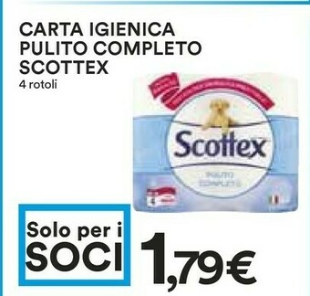 Coop Scottex Carta Igienica Pulito Completo offerta