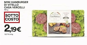 Coop Casa Vercelli Mini Hamburger Di Vitello offerta