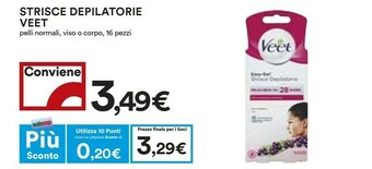 Coop Veet Strisce Depilatorie offerta