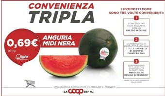 Coop Coop Midi Nera Anguria offerta