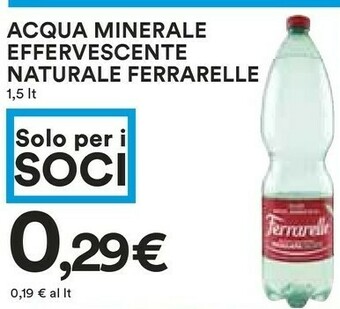 Coop Ferrarelle Acqua offerta