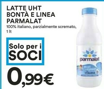 Coop Parmalat Latte parzialmente scremato offerta