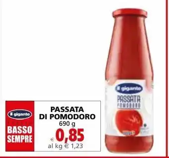 Il Gigante Passata di pomodoro 690g offerta