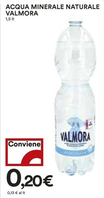 Coop Valmora Acqua Minerale Naturale Frizzante offerta