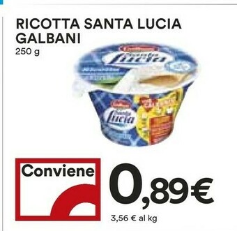 Coop Galbani Ricotta Santa Lucia 250 G(ml) offerta