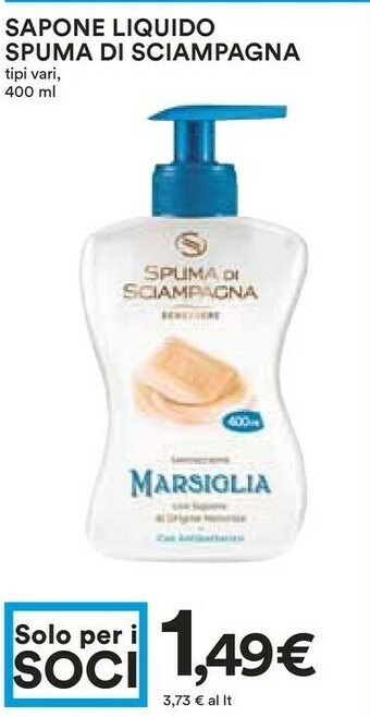 Coop Spuma di Sciampagna Sapone Liquido offerta