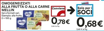 Coop Mellin Omogeneizzati Alla Frutta O Alla Carne offerta