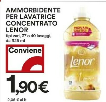 Coop Lenor Ammorbidente Per Lavatrice Concentrato offerta